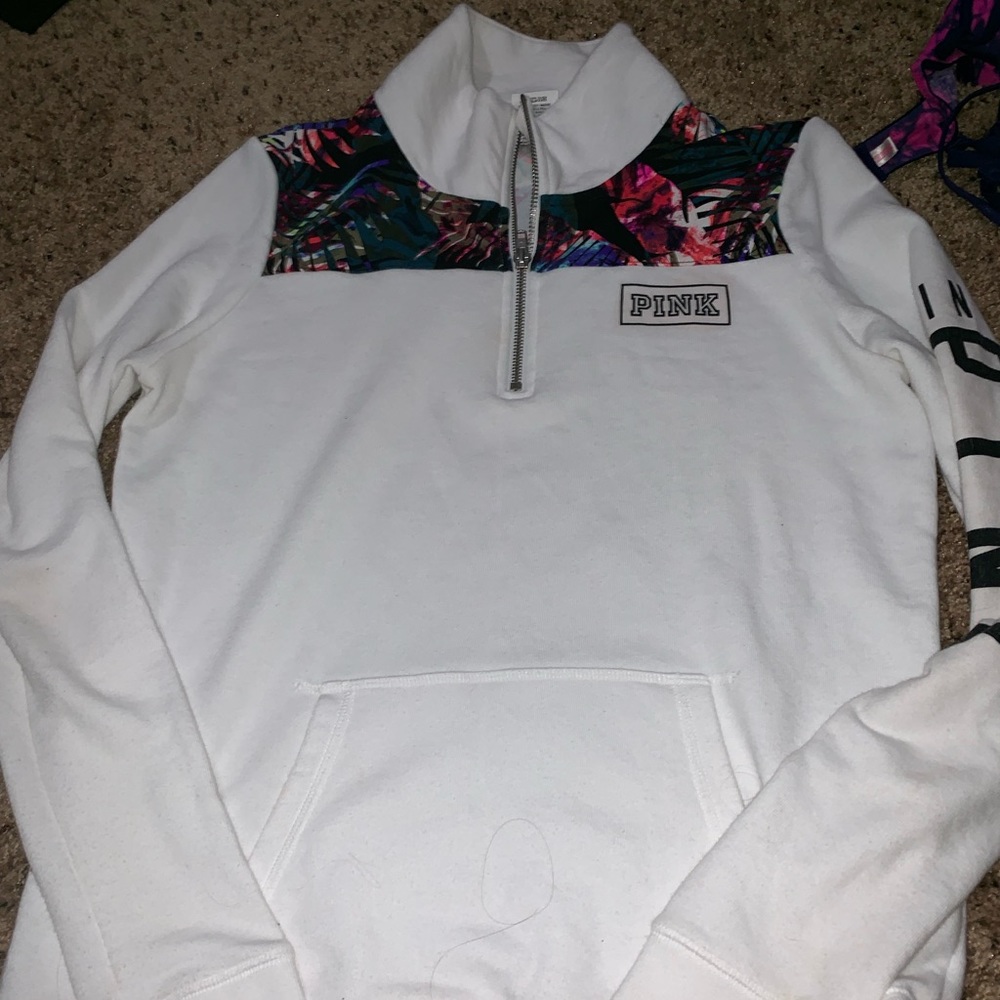 vs pink half zip